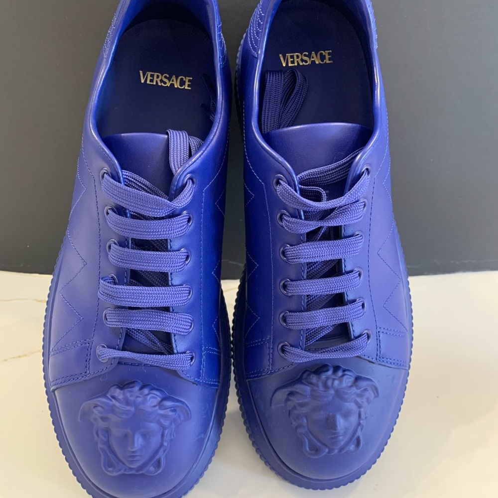 Versace Men's Medusa Blue Sneakers